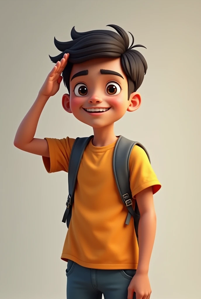 Boy 15year old saluting glad name rishabh
