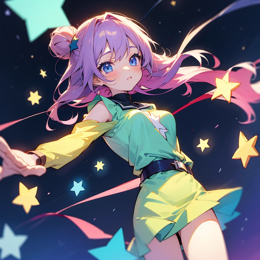Anime cute girl night 🌃 stars