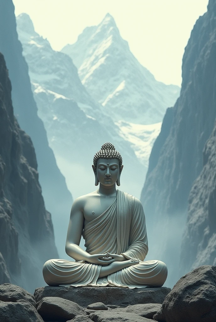 Buddha meditate in himalaya 