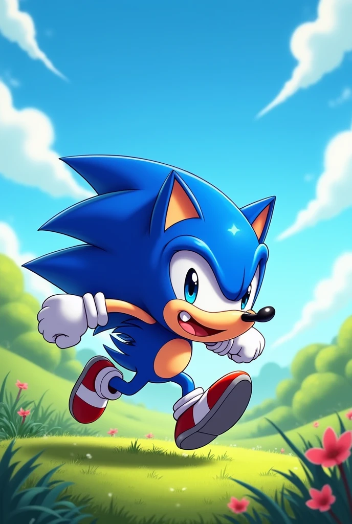 Draw a blue hedgehog