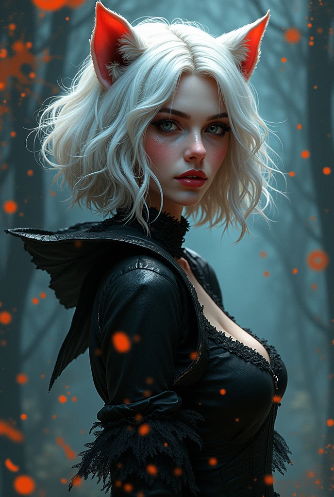 splash art, a quirky liquid portrait of a hauntingly beautiful dark werewolf woman, splash style of paint, Pixar style, Halloween colors, hyper detailed intricately detailed, fantastical, intricate detail, splash screen, liquid, gooey, slime, splashy, fantasy, concept art, 8k resolution, masterpiece, melting, complex background, intricate detailed, dark colors, fantasy, concept art, digital art, intricate, oil on canvas, masterpiece, expert, insanely detailed, 4k resolution. women with short and long white hair, attractive beauty, 
works by Greg Rutkowski, elegance, dynamic lighting, spectacular lighting, high detail, 
digital coloring, 8k, erotica with a clear focus, big tits, porn models, stripper, full face, 
without underwear, full height, various hairstyles, bust, Phosphorus, Bright colors, Micro Bikinis, 
Thongs, Futurism, (((in the dark, in the dim deep mountain pass, looking away, round face))), ((eccentric pose, showing off her pubic hair)), blouse, wide spread legs, hoodie, transparent mesh panties , earrings, 