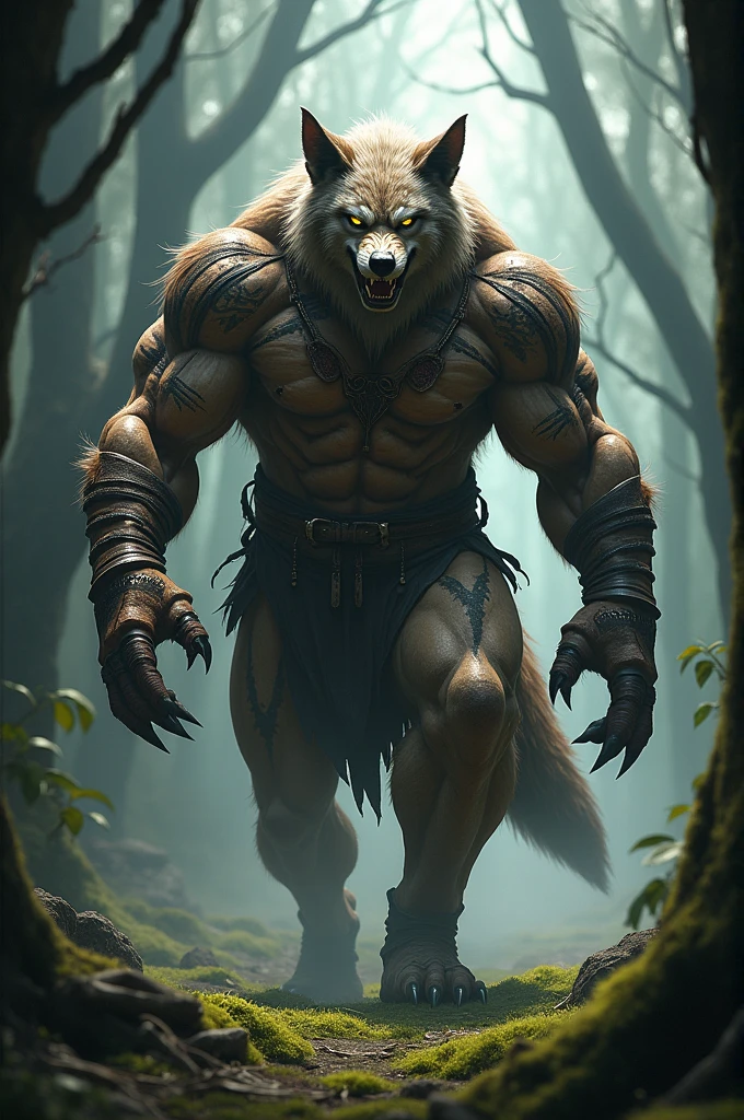King from Tekken 5 fused with wolf