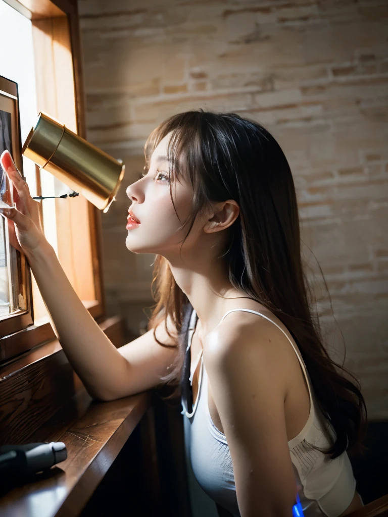 ((((best quality))))、(((Ultra-precision CG16K wallpaper)))、(((masterpiece)))、(((very detailed)))、(((super extreme detail)))、1people'girls、mature woman、24-year-old female、((japanese face))、((very beautiful face))、((My Shiraishi:1.5))、((semi long straight hair:1.3、blunt bangs))、(shiny brown hair)、beautiful and delicate eyes、brown eyes、raised an eyebrow、high nose、small nostrils、small mouth、seductive lips、beautiful breasts、((C cup size breasts))、split、plump body、(chubby body type)、perfect proportions、complete anatomy、perfect composition、Beautiful detail shading、beautiful natural light、Light with beautiful details、Depth of recorded boundary、(((high saturation)))、(((really:1.9)))、((vivid:1.5))、((edge:1.6))、((beautiful skin))、((skin texture))、((reallyな皮膚感))、(((cowboy shot、femur:1.5)))、((overhead view:1.8))、((Open mouth and surprised face:1.4))、(eyes looking at me:1.5)、day bedroom、bright sunshine、natural light、(((Lie down on your back in bed:1.6)))、(Supine posture:1.5)、(((open front shirt_white clothes、panties_white clothes:1.6)))、((earring、wearing a necklace:1.3))、