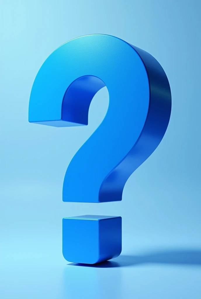 3d blue question mark