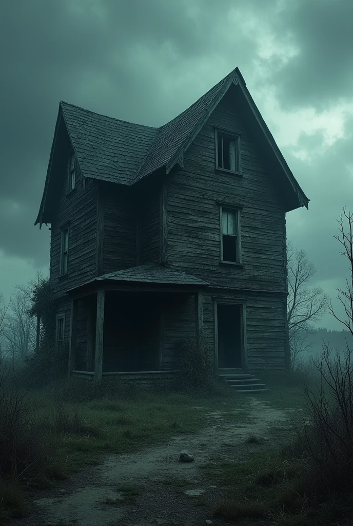 Old wooden house fear