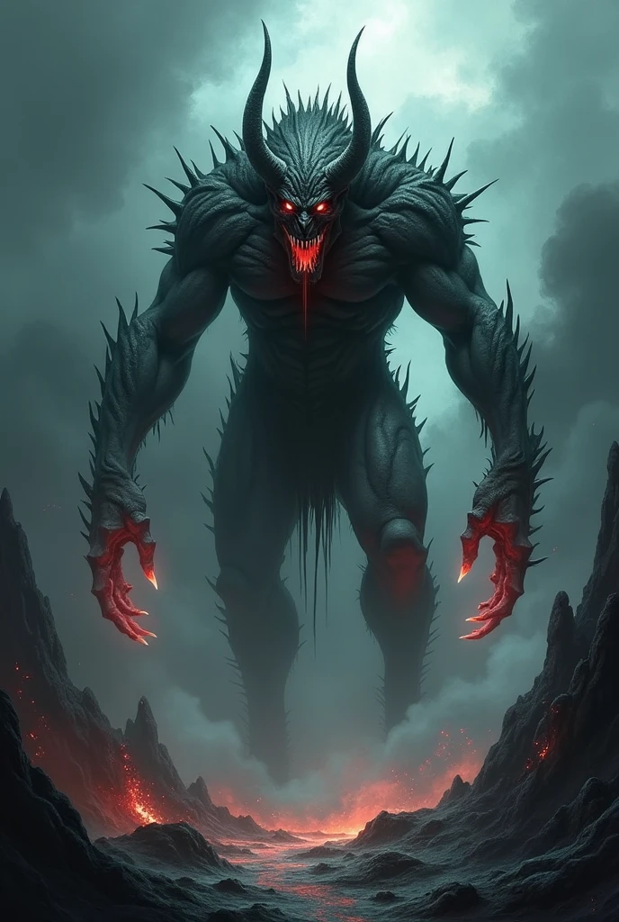 Game title with a monstrous demon on the cover