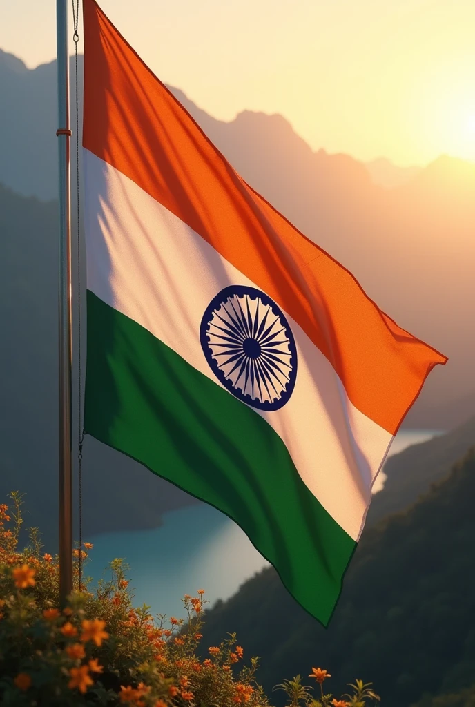 Indian national flag with beautiful background
