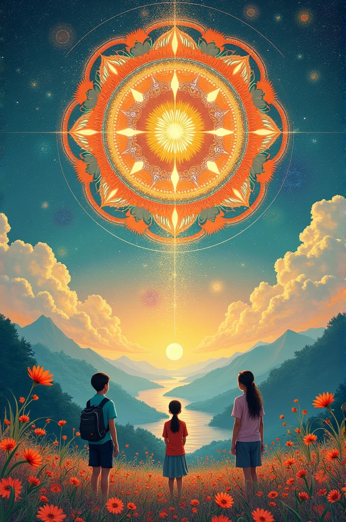 Amemos, ancestry, mandala with vibrant colors, Generations