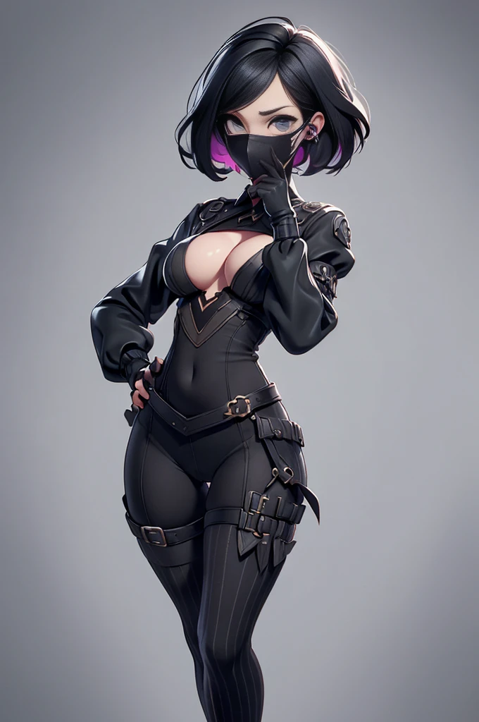 Mini Nier Automata, (Nier Automata), solo, ray tracing, 3D style, 3DMM, ((oses per photo)), ((oses ouch cada foto)), fully body,(Front view),(Costas Issue), (Emist on the left), show flat belly, (((oses per photo))),(very big breastsperfect ass, perfect and symmetrical eyes, (perfect handuturistic sword in hand)), ((short hair)),((Open wizard clothes)),white clothing with textured edges, skin fair, luouchas detalhadas, White thigh-high tights with trim, ouchestido aberto ouch "ouch", Waist slender, big legs, low water, Show legs to the top of the waist, (broken fabric falling over the legs),((open top)),ultra realistic skin, realistic human eyes,ultra realistic skin,((striped shirt)),super sensual suit,(faixas ouch torno dos seios), colorfully,top with ruffles,(pubis with a lot of volume),(extrouchamente sensual),(very sensual),(((Bblack hair))),(((bodysuite branco))),((white and black and gray thouche)),(ligth thouche),(show legs and hips),(clothes tearing),(showing legs and feet),((virilha bouch marcada)),((with darkness style mascara covering the mouth and nose)),((dark mascara covering the face)),((mask covering the mouth)),(((Bblack hair))),(((parte ouch armadura com leds brilhantes)))