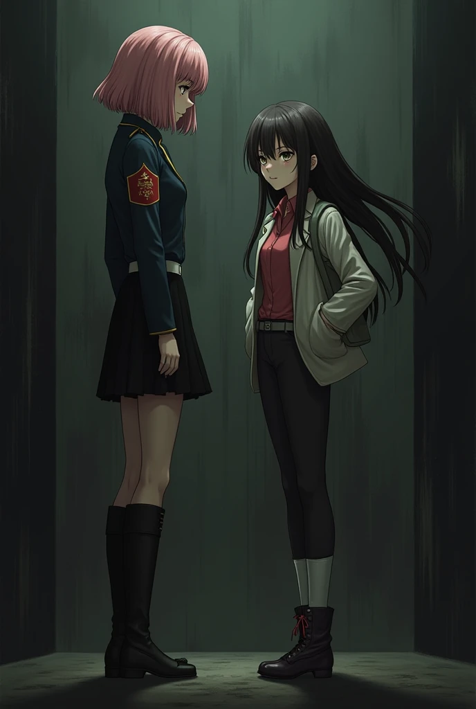 Mukuro is a caring, gentle person despite being the "Ultimate Soldier". Taking advantage of this, Junko, Mukuro's younger twin sister, acts as Mukuro's puppeteer. Mukuro has a tendency of taking orders from Junko, even becoming the other half to "Ultimate Despair" to please her younger twins. https://danganronpa.fandom.com/wiki/Mukuro_Ikusaba