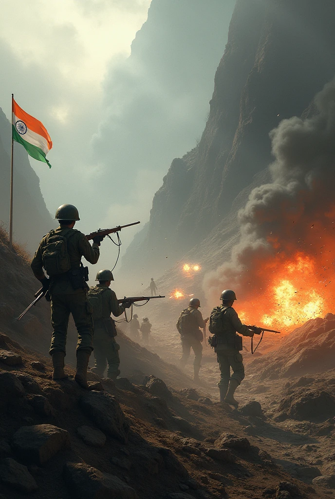 Indian army War scene