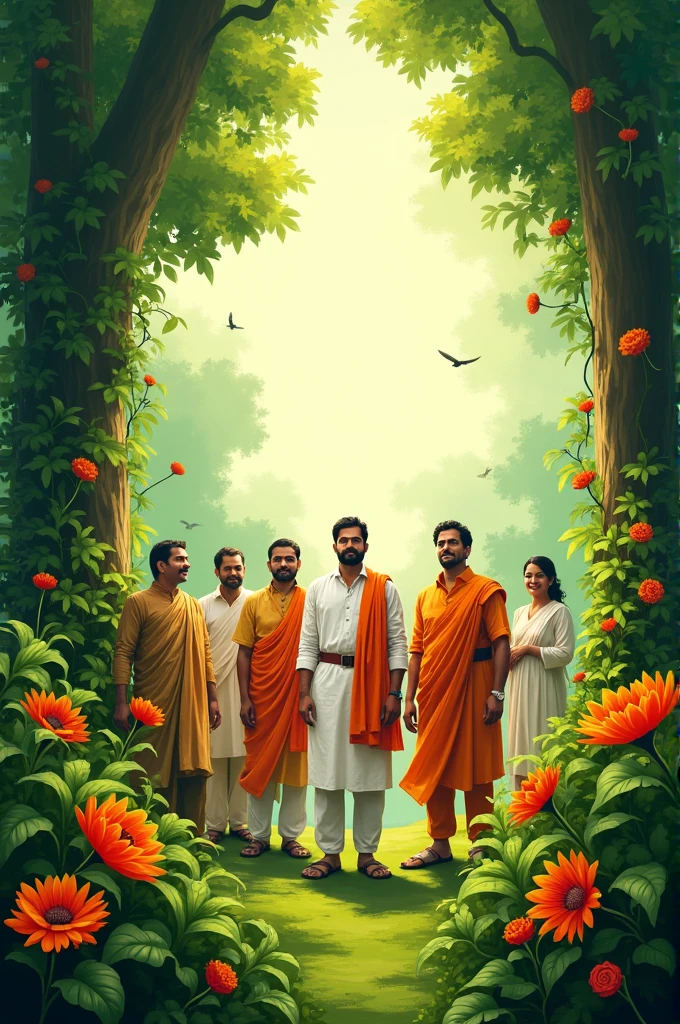 independence day india  with plants

