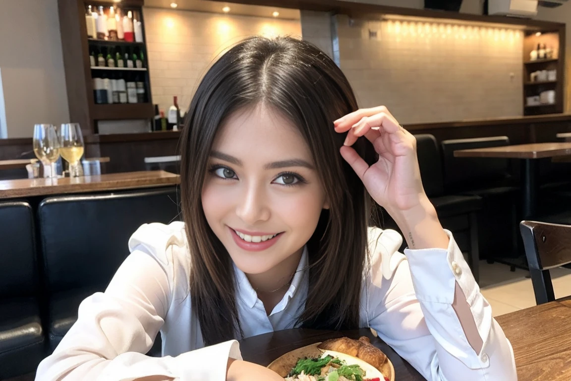 ((Highest quality、8k、masterpiece:1.3))、Izakaya、Japanese sake、slimカップル、modelカップル、(Realistic, Intricate details:1.2), Japanese sake、One liter bottle、Japanese food、Buckwheat、Japanese sake、Shochu 、Amazing view of the sunset sky and clouds、A bright smile、The wonderfulness of smile、Bright image、Beautiful Face, blue eyes, The light shines on your face, blush, short hair,Bright Face、 (Age 37), 39 years old, sparkling wine、Two beauties、Brown Hair、Shortcuts、Long sleeve shirt、dress、Beautiful woman 1, (slimな顔), (The body is slim), (Brown Hair), (Shortcuts), cheeks turn a little red,Attractive beauty、restaurant, In a prominent place (From the waist up) Nova Frog Style, actress, model, Upper Body, White wine, slim, smile, (smile: 1.15), Beautiful fine grain, Depth f/2,saturation, High Contrast, Strong light and shadow,Moist Body:1.5、3D texture、Delicate eyes、Brown Hair、The hair is very shiny、