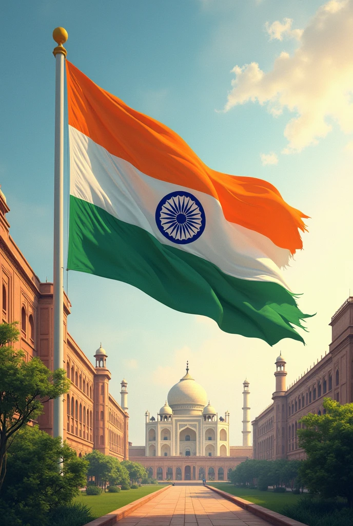 Indian   flag with  
