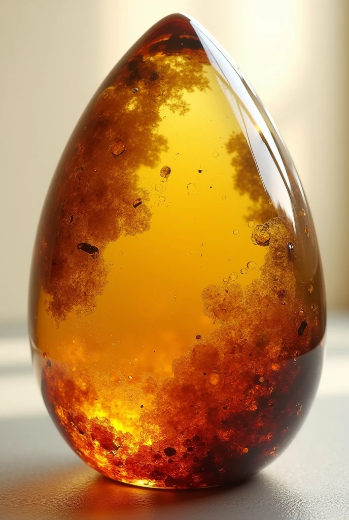 https://genshin-impact.fandom.com/wiki/Amber Amber varies in color from honey yellow to off-white, through shades of brown, yellow and red, to almost black. Rarely, it displays a greenish or bluish hue. Amber ranges from transparent to opaque, depending on the amount of air bubbles and other inclu- sions present. 