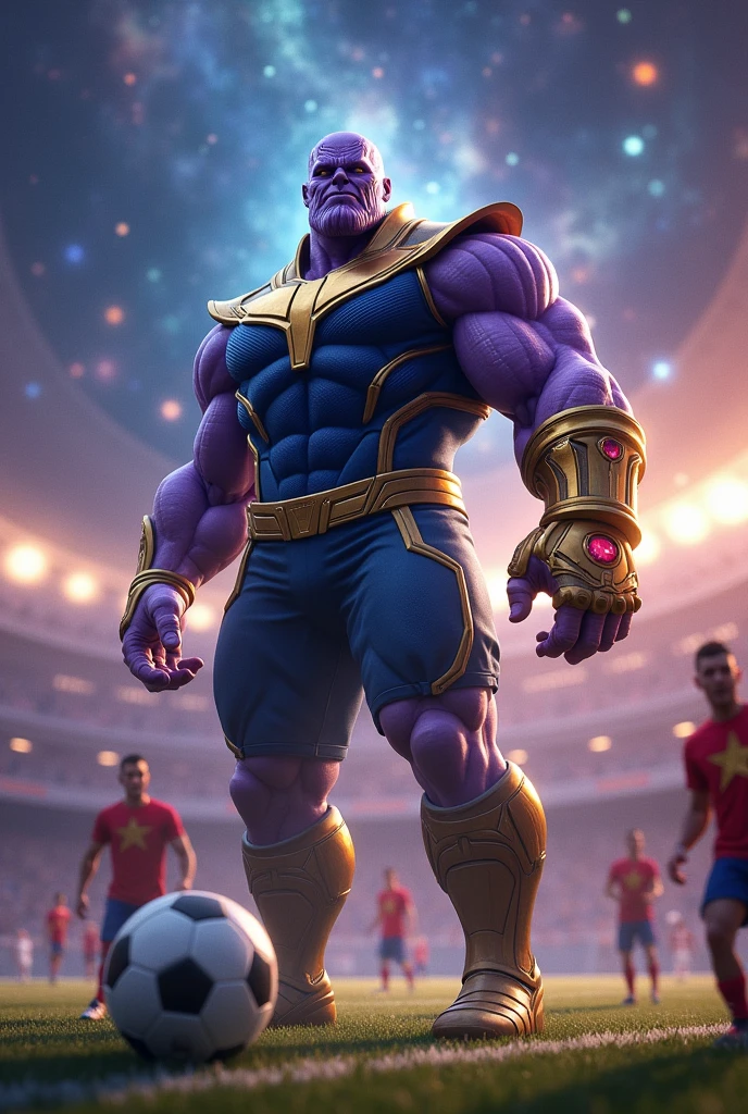Thanos playing soccer
