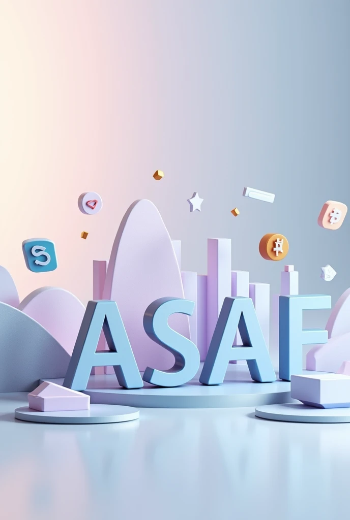 beautiful detailed 3d illustration, (best quality,4k,8k,highres,masterpiece:1.2),ultra-detailed,(realistic,photorealistic,photo-realistic:1.37),HDR,UHD,studio lighting,ultra-fine painting,sharp focus,physically-based rendering,extreme detail description,professional,vivid colors,bokeh,financial payment indicators,digital payment,money,ASAF in uppercase letters,light colors,financial technology,modern design