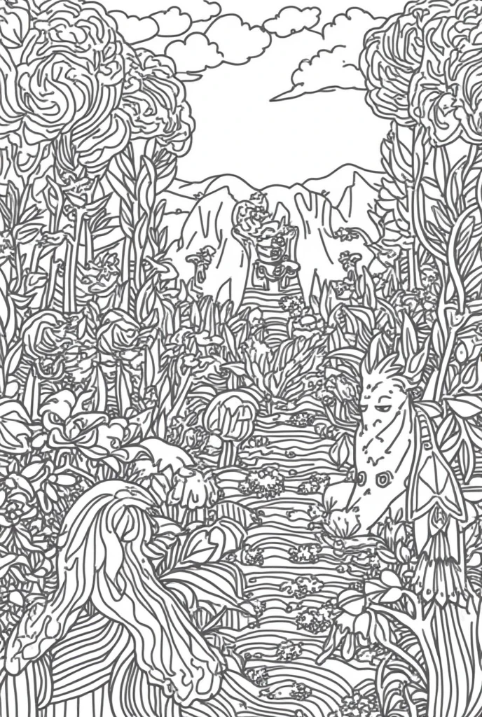 Commercial coloring book pages for adults black and white high details different types of images