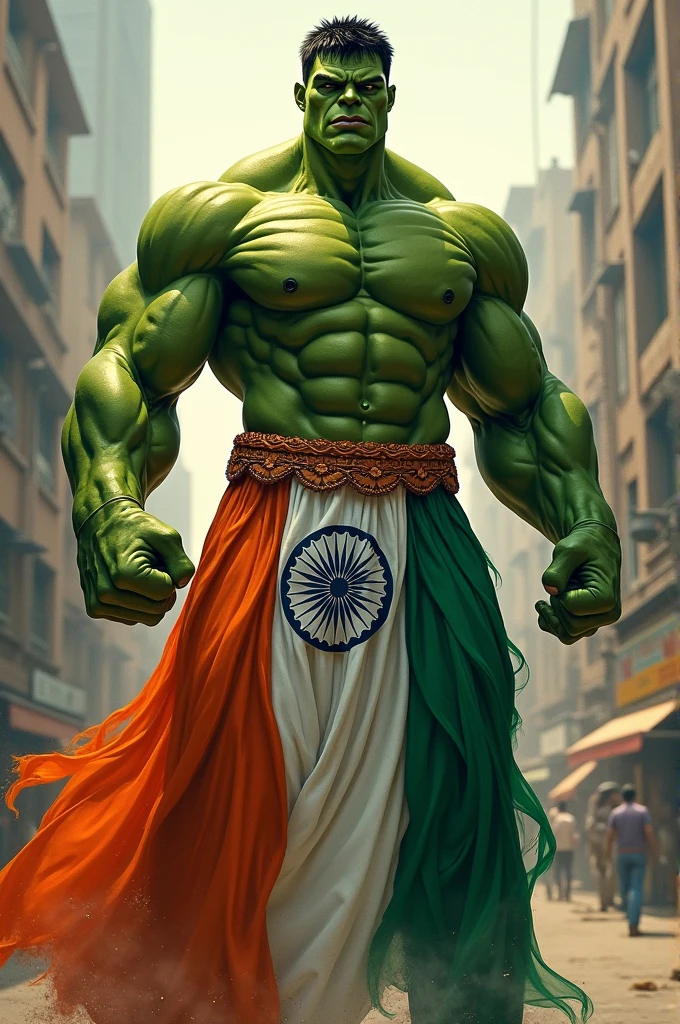 Hulk in indian flag dress