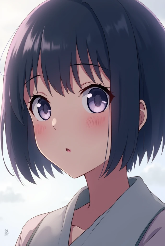(photorealism:1.2), Hinata Hyuga ultra realistic short hair