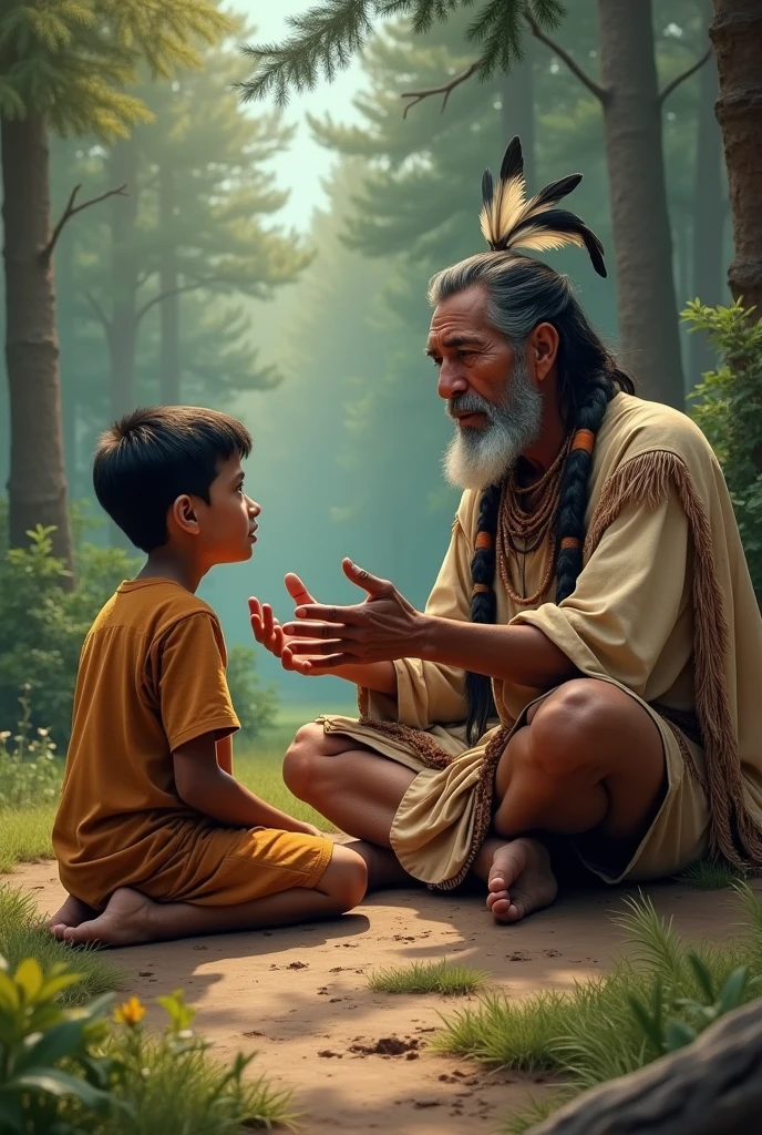 An old Cherokee chief sat down to teach his grandson about life