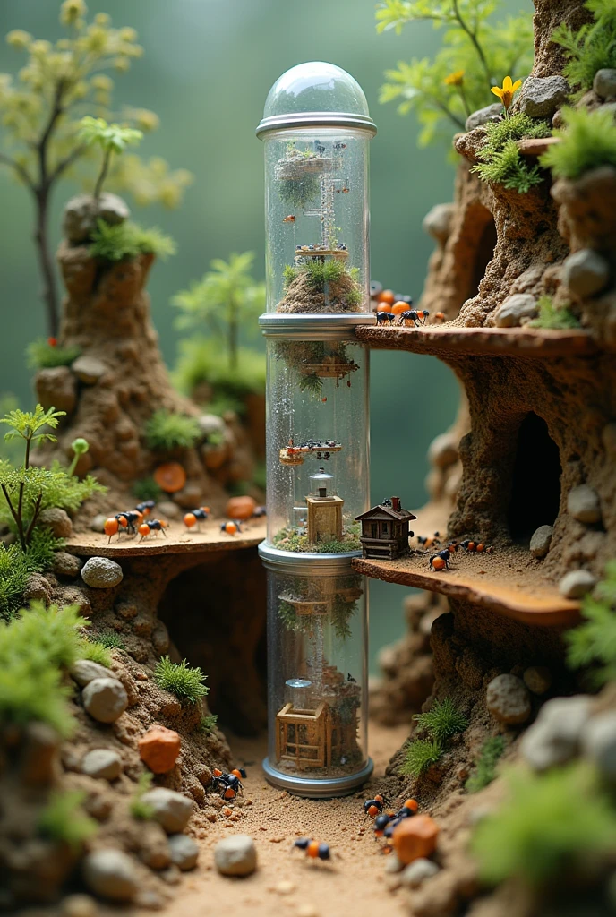 Zoo ant terrarium
Now this way, add a transparent tube that will represent an elevator 