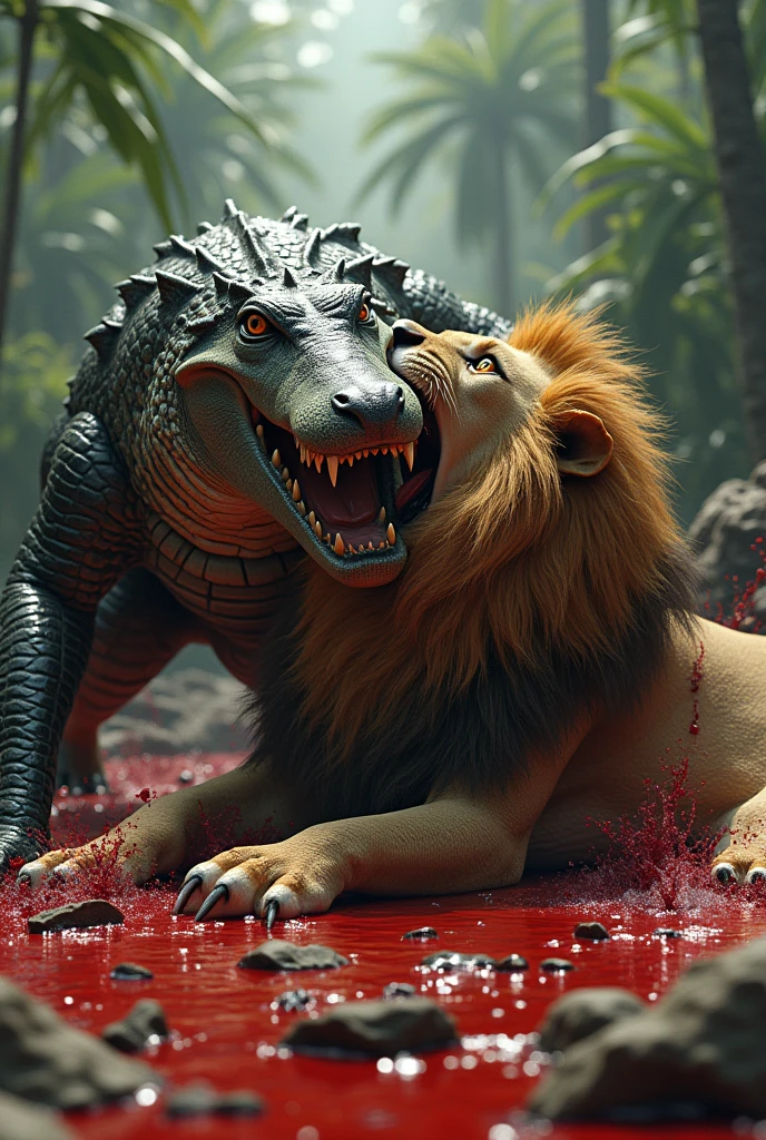 Alligator killed the lion blood