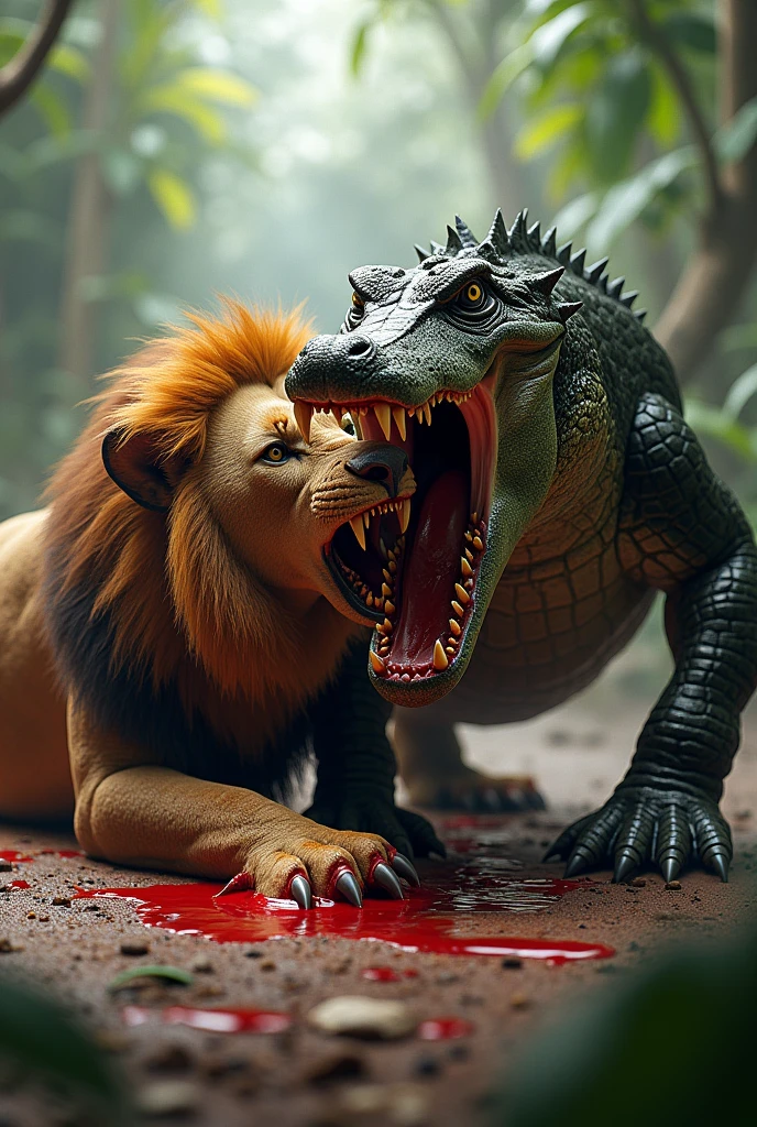 Alligator killed the lion blood 