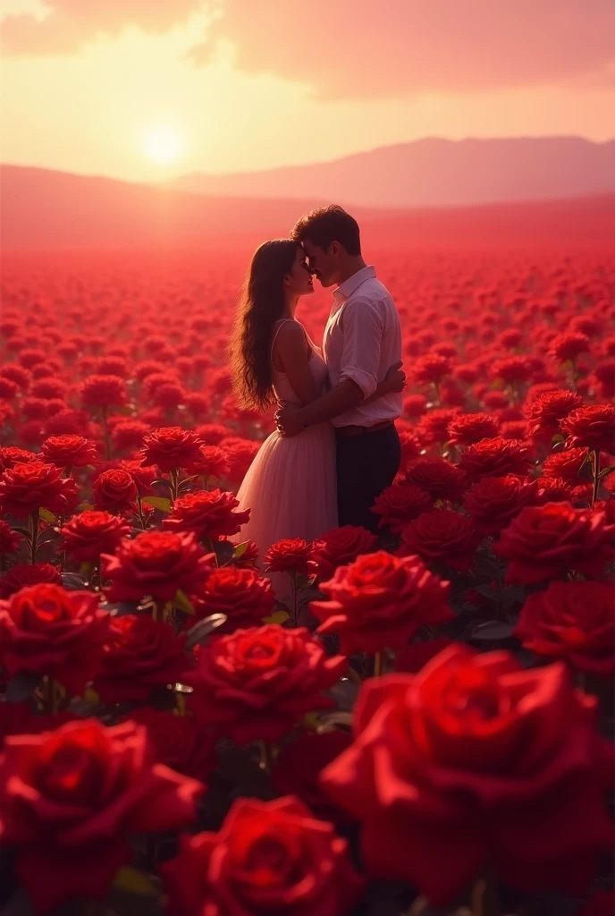A romantic sea of roses