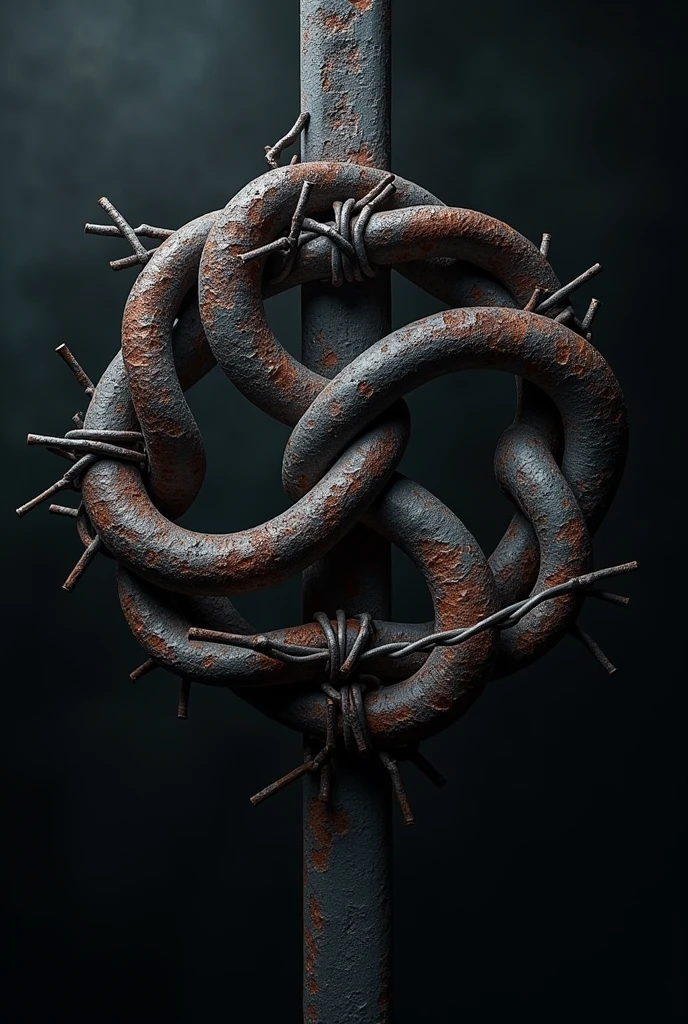 Logo for social work armor barbed wire and twisted iron