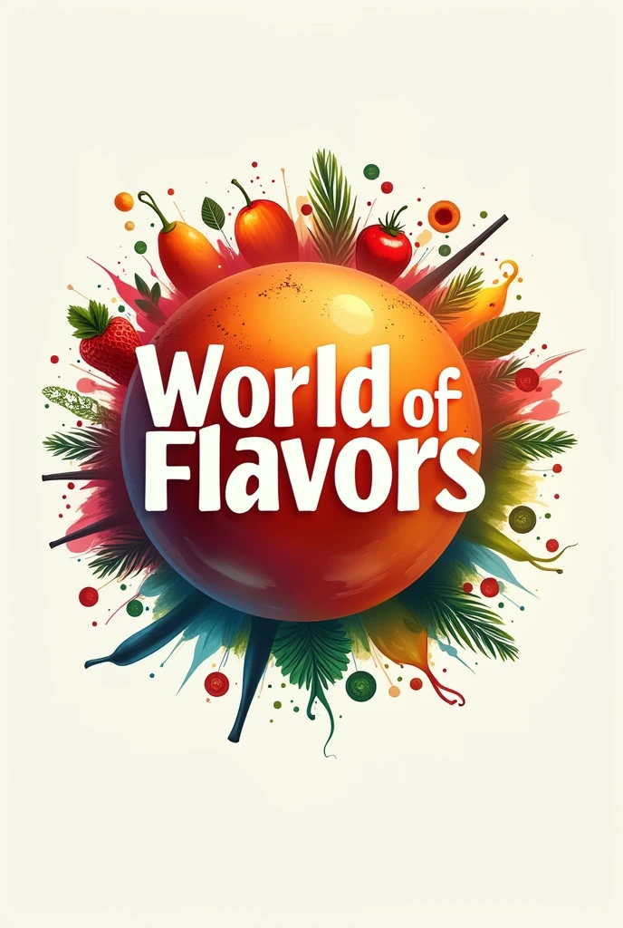 logo with name "world of flavors"