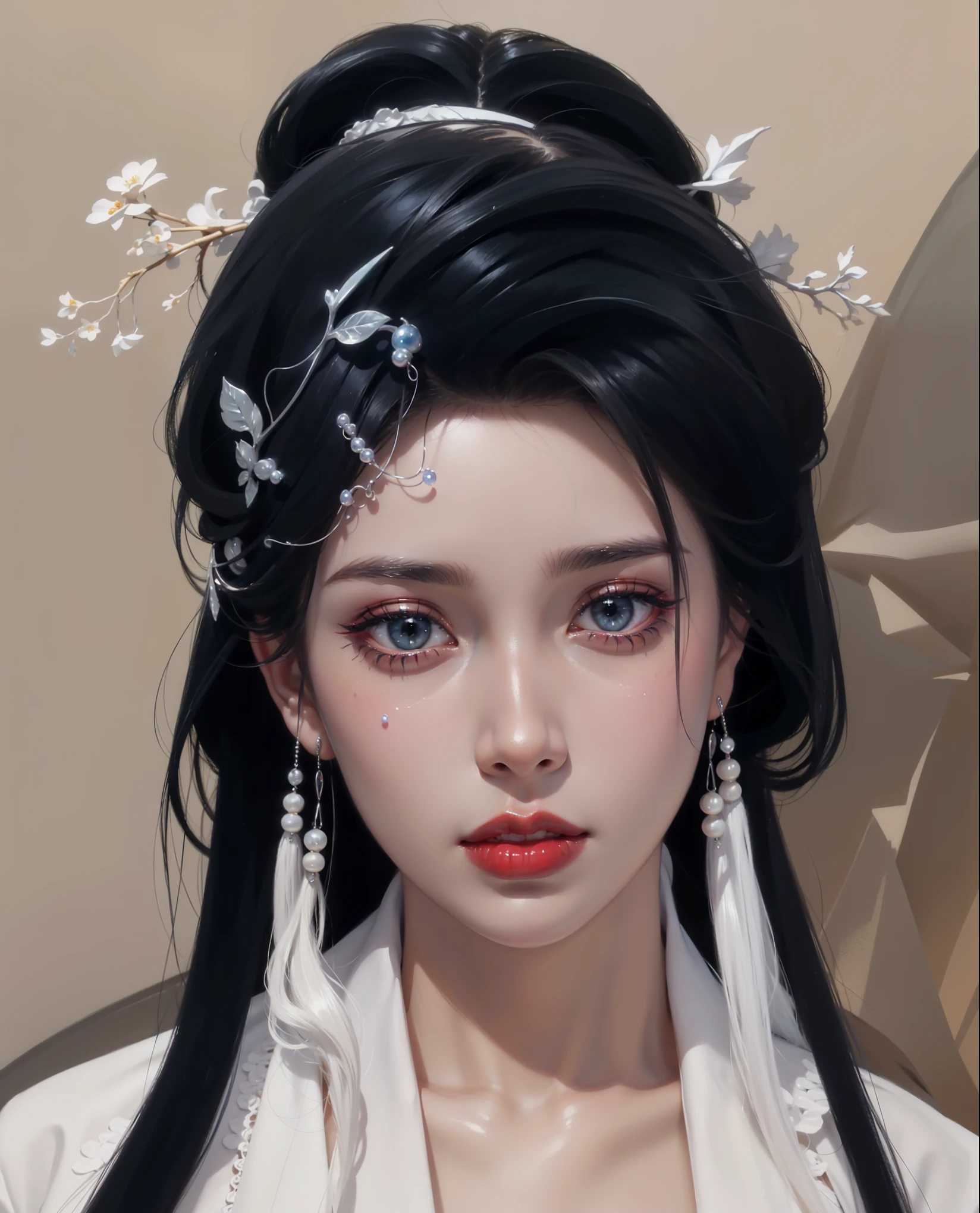 Royal princess，Extremely detailed, Delicate face, Stock Photography , Portrait 400, F1 Camera Lens.6, rich and colorful, Surrealism, Realistic textures, Dramatic Lighting, Thin Film Distiller 800 (8K, original photo, Better quality, masterpiece: 1.2), Extremely detailed, (Extremely delicate skin: 1.2), 8K ultra high definition, SLR camera, Soft Light, high quality.Fire Queen，Blue pupils，Wear red lipstick，Have a tattoo，The tattoo is very three-dimensional，Gorgeous and intricate tattoo designs，Dark eyeshadow，Sexy thick lips(Red lipstick)，Gorgeous pearl and gemstone decoration，