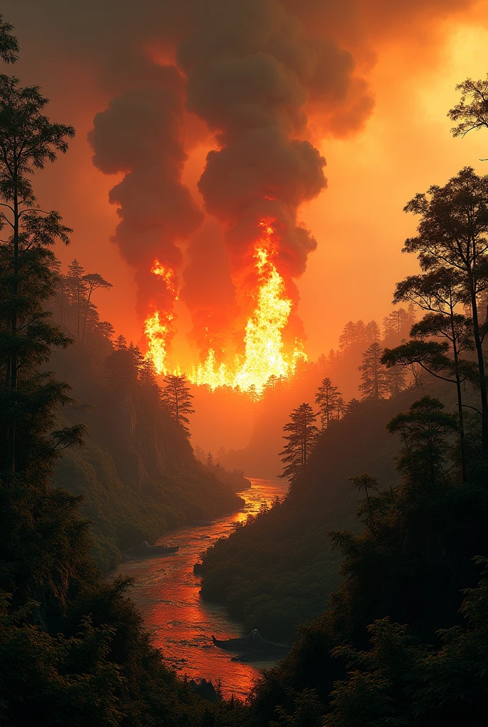Forest burning in sabah malaysia