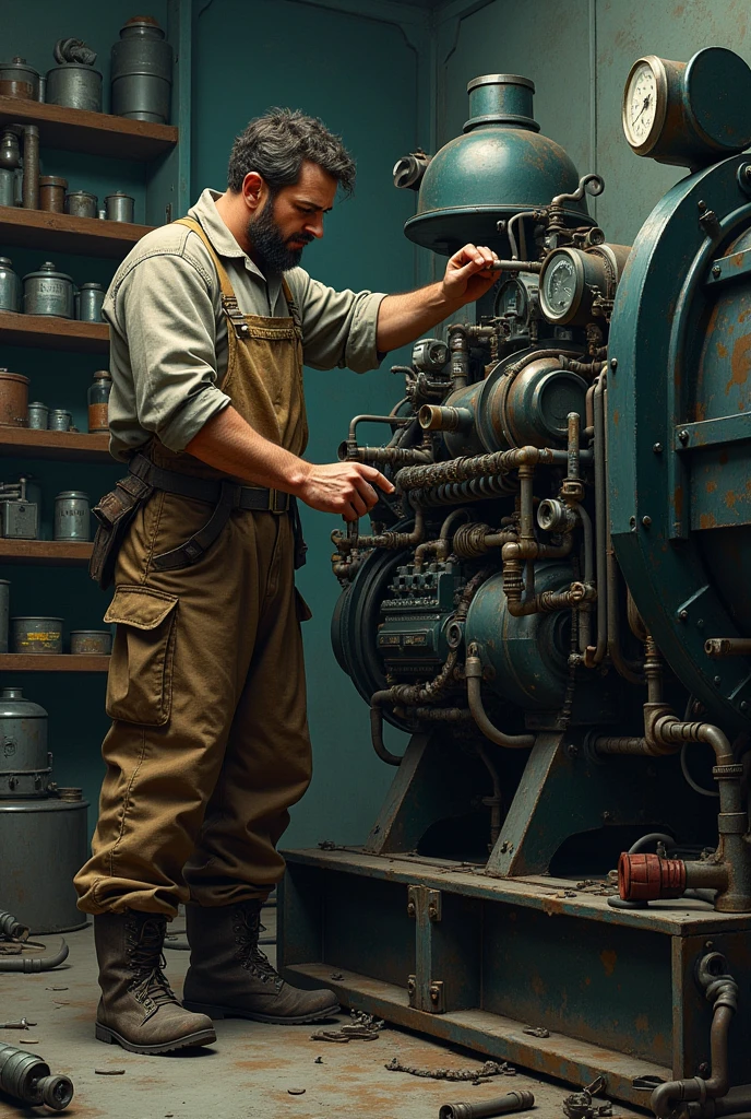 Generator Technician with Tools