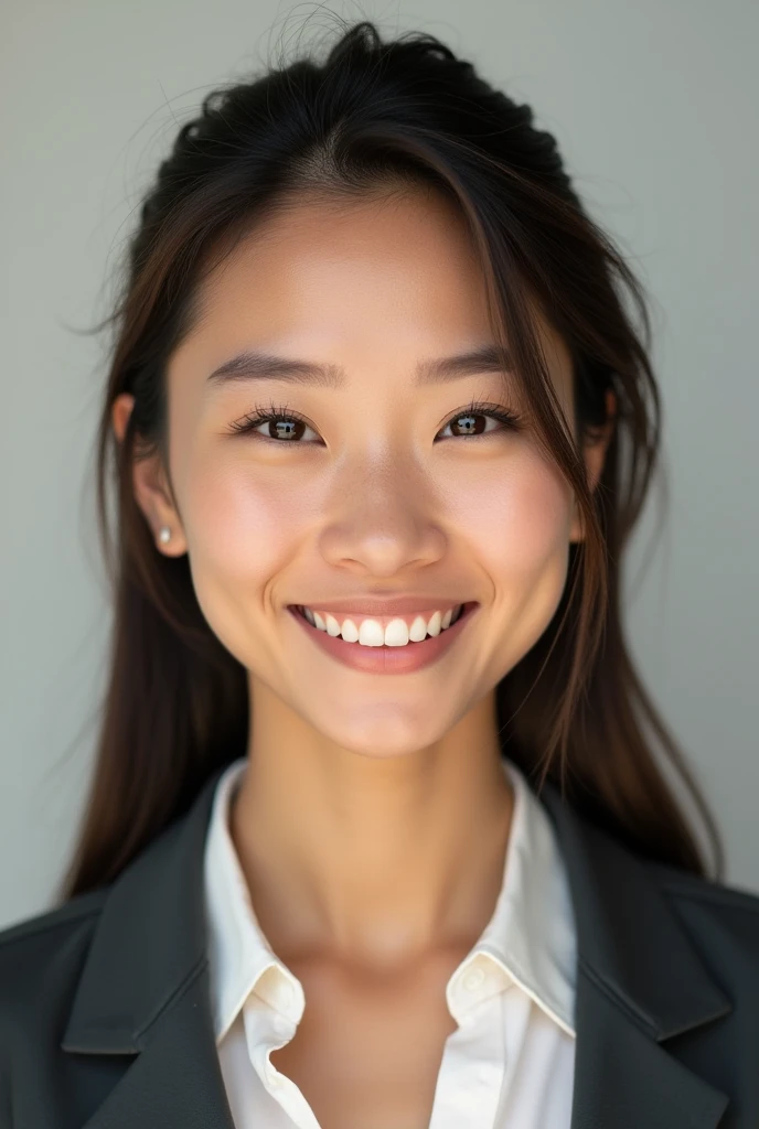 create a profile picture for me for a job site of a North American woman, very realistic, little smile and no blur 