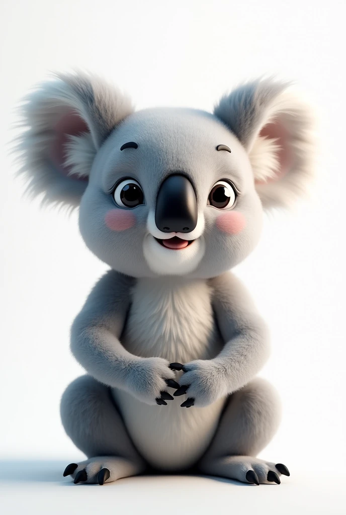 Super realistic 3D Koala with a white background