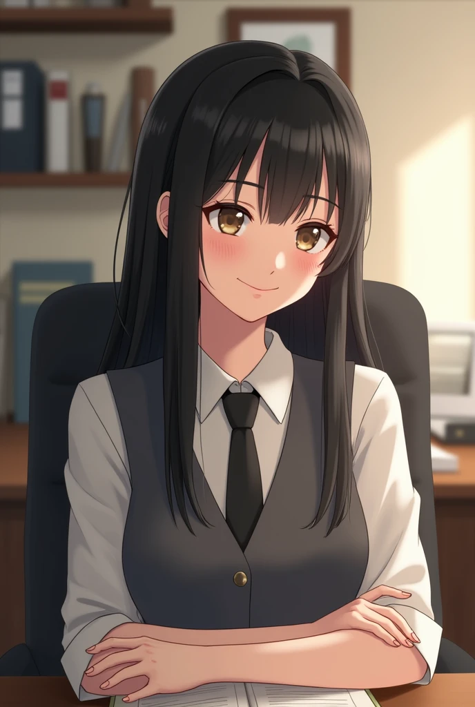 Beautiful Secretary。Japanese。Age 28、sincerity、intellectual、smile、Black Hair、Straight Hair、love、