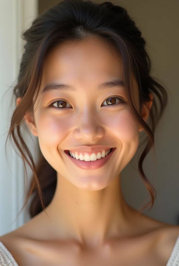 Make it more human-like、And more friendly, without any stubble.