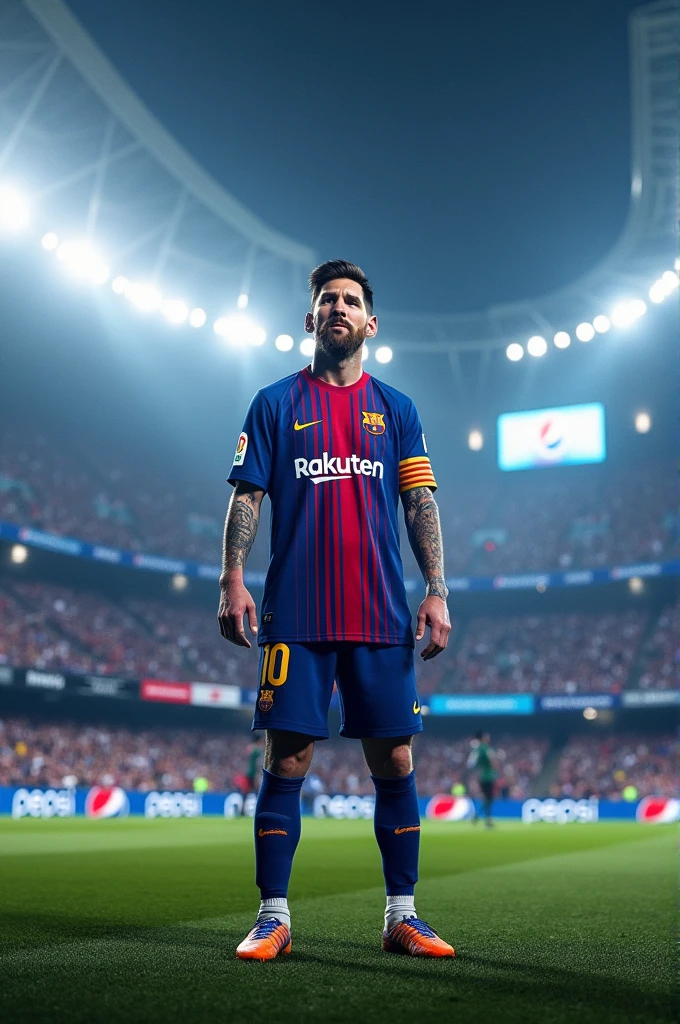 UEFA Champions League match sponsors: PlayStation and Pepsi and Lionel Messi