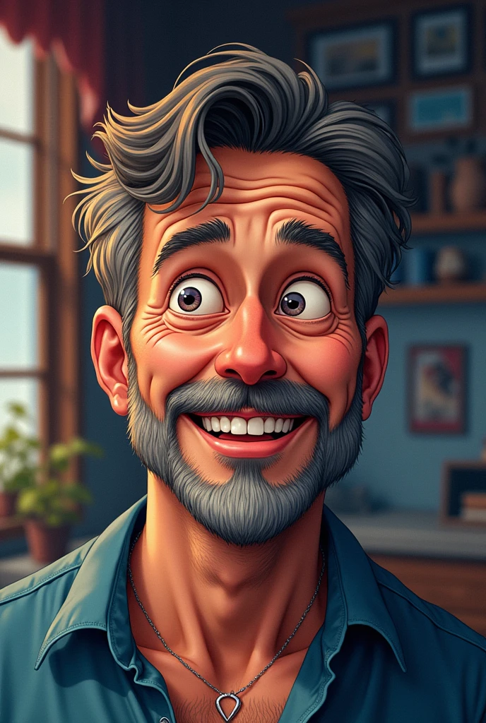 An adult, around 40 years old, what is reminding you of your childhood (vibrant in the 90s). He expresses nostalgia and joy for remembering comics, animes, movies and music from that time