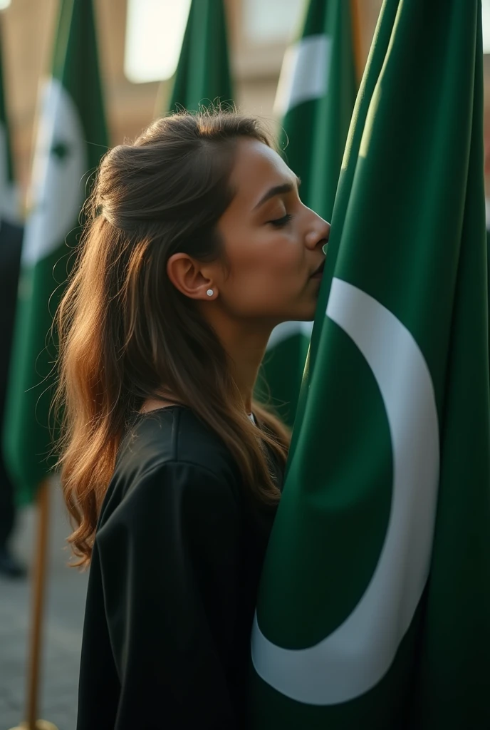  kiss the Pakistani flag 