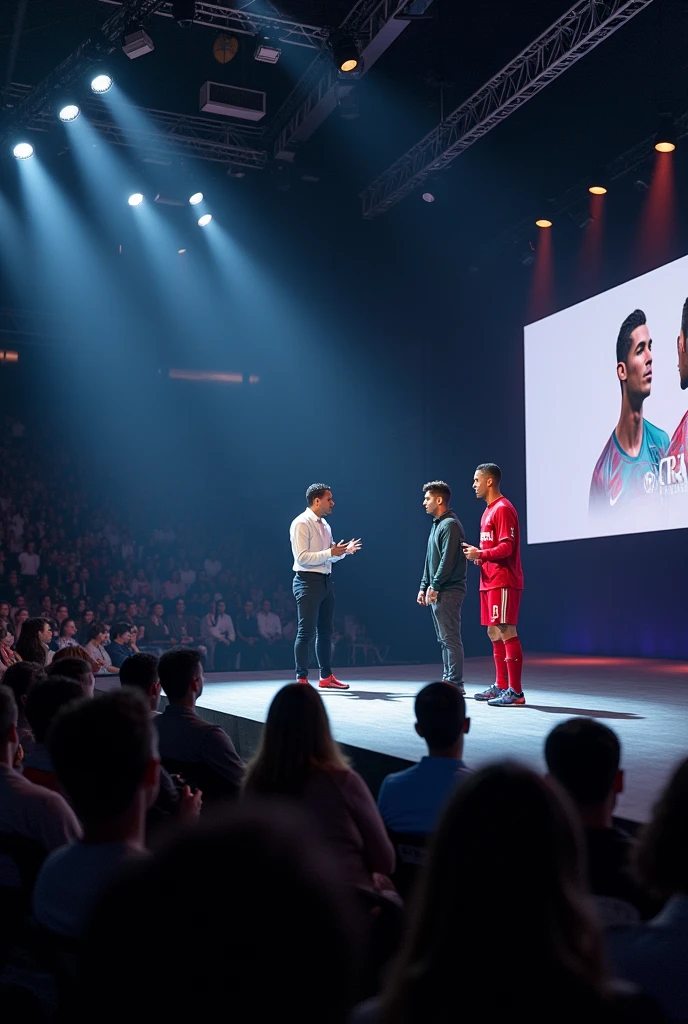 Mbappe and Ronaldo talking on a live Programming event 