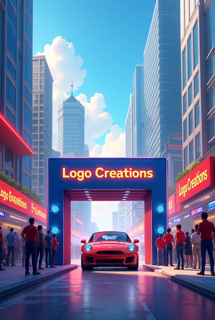 Generate a carwash with the name Logo Creations