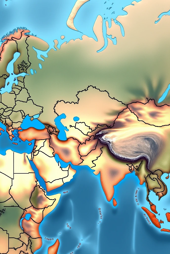 Russia and Ukraine in World map
