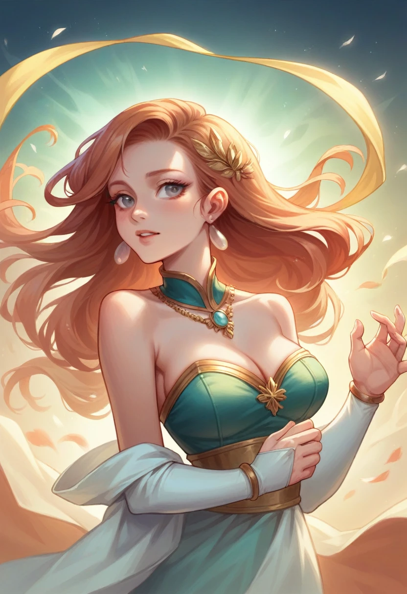 Photorealism
Isolde is a young woman of ethereal beauty. Her hair is long and golden, falling in shimmering cascades as if bathed in sunlight. His eyes are dark, almost black, but in them shine countless tiny stars, as if they held the night sky. His skin is pale, almost translucent, with a subtle glow that suggests the immense power she holds within. She wears a silk dress that flows gracefully, adorned with delicate patterns that seem like ancient magical runes, which gleam faintly with every movement she makes. Isolde exudes grace and a powerful presence that reflects her mastery over magic and nature.