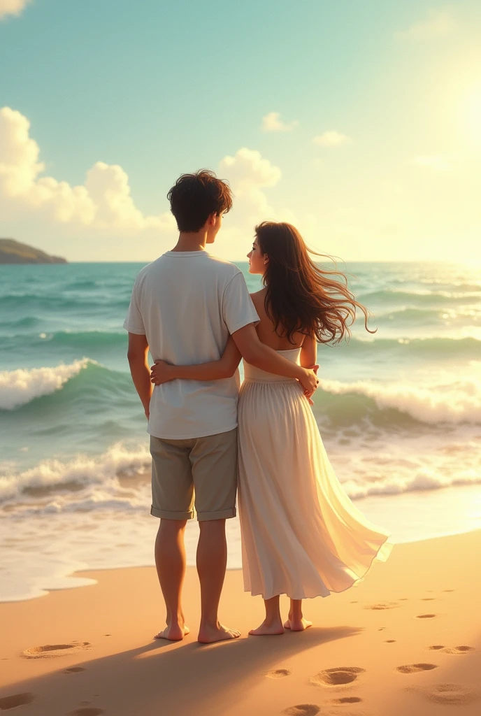 a couple on the beach