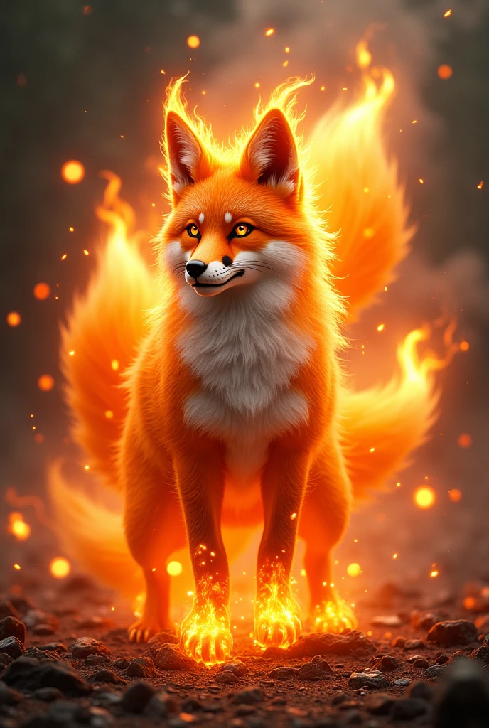 firey nine tailed fox