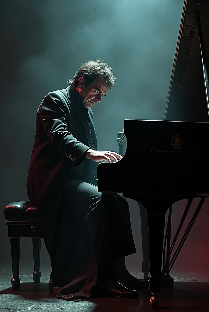 Decadent and aggressive piano
