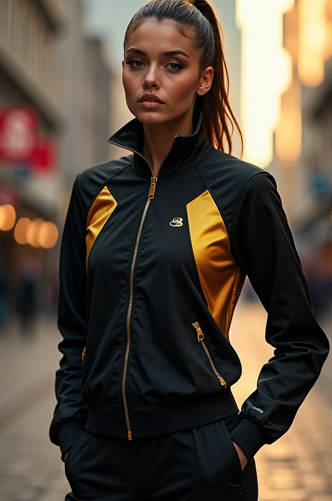 Black and gold sports style jacket