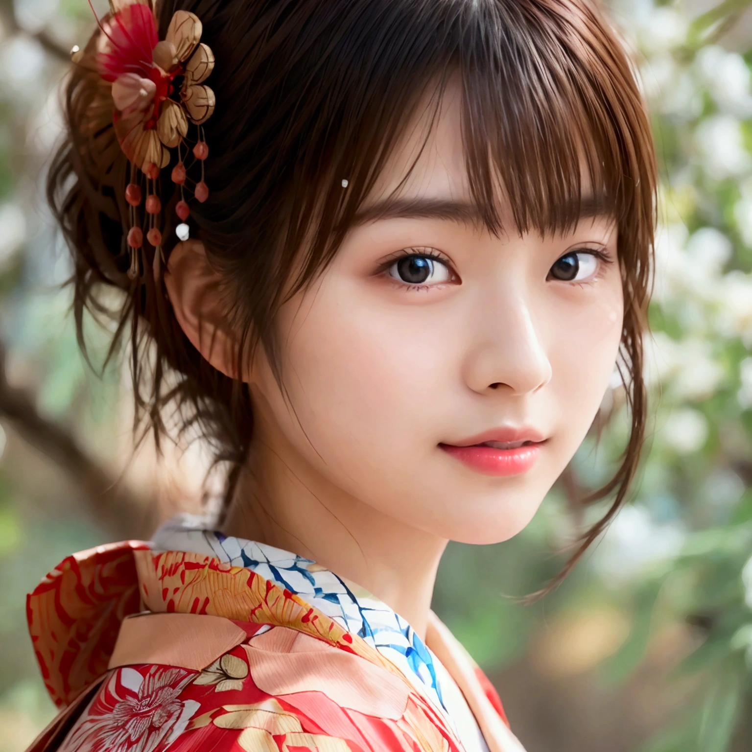 masterpiece:1.5、Highest quality:1.5、(Beautiful Japanese Woman:18-year-old)、Black straight hair、Beautiful kimono:Colored:Japanese pattern,Beauty Painting、Realistic portraits、Beautiful detailsまでこだわった目、超High resolution, (reality:1.2), Cinema Lighting、Detailed face、 Beautiful Face、Beautiful Skin、(Looking at the audience)、(High resolution)、(8k)、(Very detailed)、(Beautiful details)、(wallpaper)、Bright lighting、Professional Lighting、smile,whole body、Skin-beautifying effect、Overall image、Accurate anatomy:1.2、Accurate Images:1.2、Very detailedな画像、Perfect image、Perfect Image、Natural soft light、Beautiful images、(Best Shot,RAW Photos)